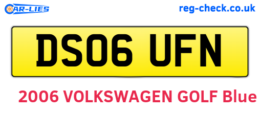 DS06UFN are the vehicle registration plates.