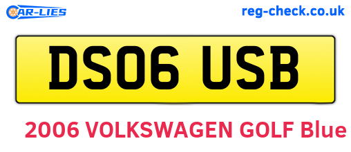 DS06USB are the vehicle registration plates.