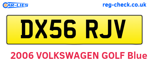 DX56RJV are the vehicle registration plates.