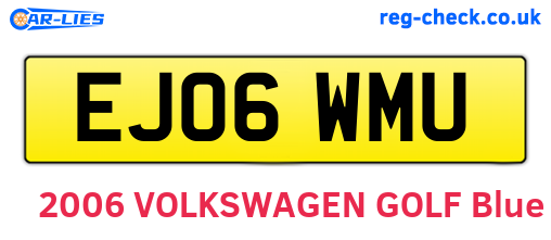 EJ06WMU are the vehicle registration plates.