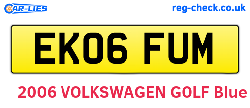 EK06FUM are the vehicle registration plates.