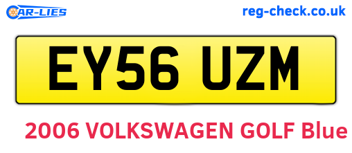 EY56UZM are the vehicle registration plates.