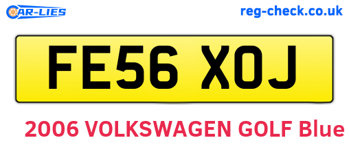 FE56XOJ are the vehicle registration plates.