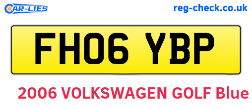 FH06YBP are the vehicle registration plates.