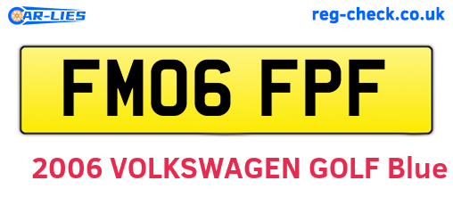 FM06FPF are the vehicle registration plates.