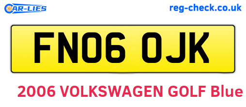 FN06OJK are the vehicle registration plates.