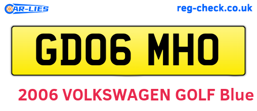GD06MHO are the vehicle registration plates.