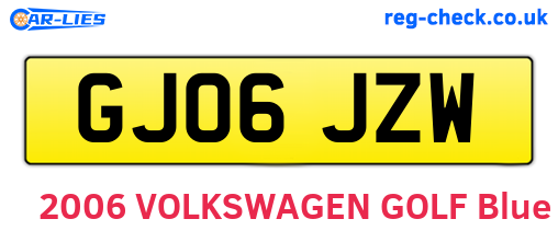 GJ06JZW are the vehicle registration plates.
