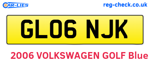 GL06NJK are the vehicle registration plates.