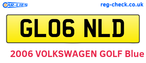 GL06NLD are the vehicle registration plates.