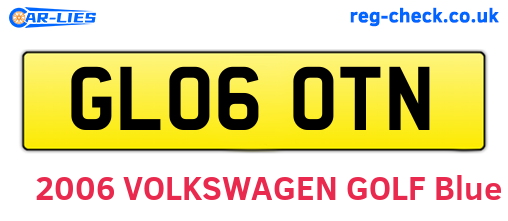 GL06OTN are the vehicle registration plates.