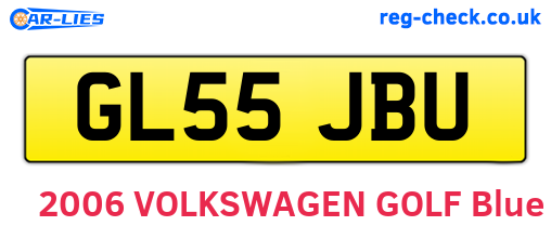 GL55JBU are the vehicle registration plates.