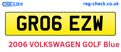 GR06EZW are the vehicle registration plates.