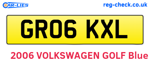 GR06KXL are the vehicle registration plates.