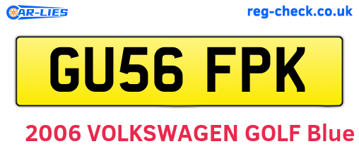 GU56FPK are the vehicle registration plates.