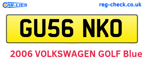 GU56NKO are the vehicle registration plates.