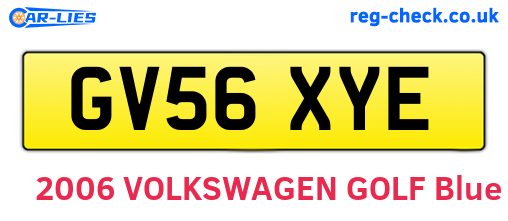 GV56XYE are the vehicle registration plates.