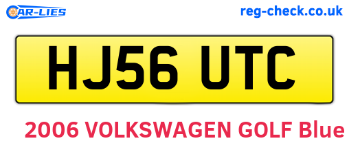 HJ56UTC are the vehicle registration plates.