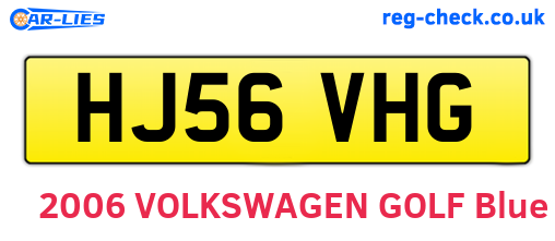 HJ56VHG are the vehicle registration plates.