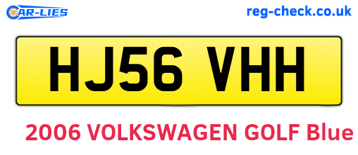 HJ56VHH are the vehicle registration plates.