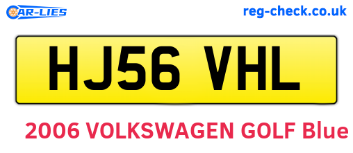 HJ56VHL are the vehicle registration plates.