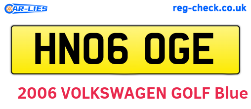 HN06OGE are the vehicle registration plates.