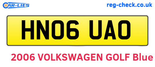 HN06UAO are the vehicle registration plates.