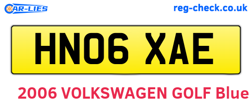 HN06XAE are the vehicle registration plates.