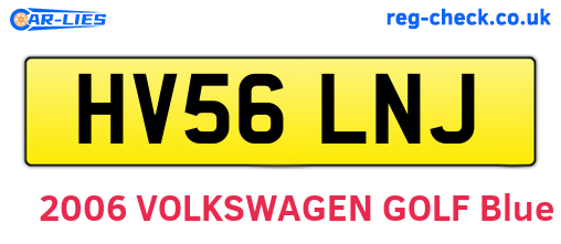 HV56LNJ are the vehicle registration plates.