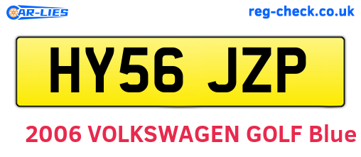 HY56JZP are the vehicle registration plates.