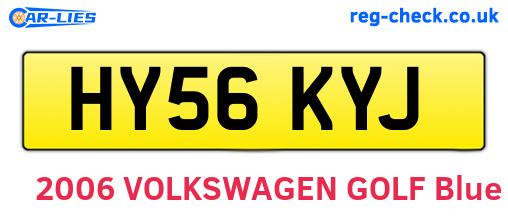 HY56KYJ are the vehicle registration plates.