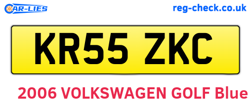 KR55ZKC are the vehicle registration plates.