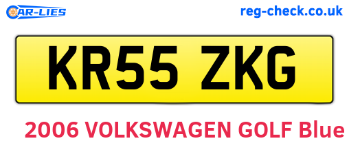 KR55ZKG are the vehicle registration plates.