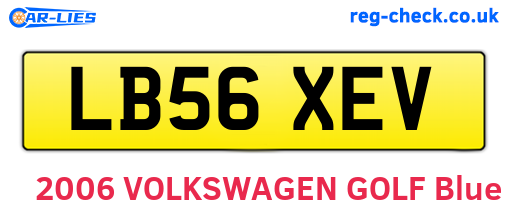 LB56XEV are the vehicle registration plates.