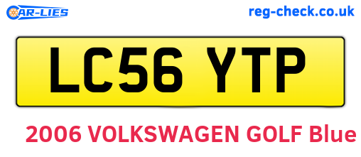 LC56YTP are the vehicle registration plates.