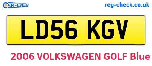 LD56KGV are the vehicle registration plates.