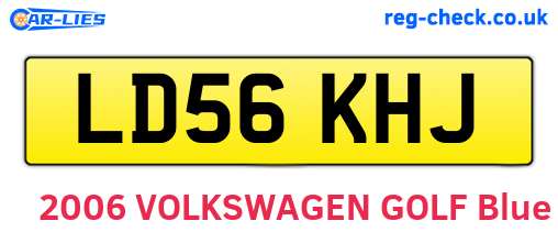 LD56KHJ are the vehicle registration plates.
