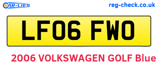 LF06FWO are the vehicle registration plates.