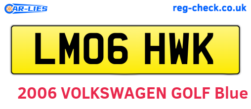 LM06HWK are the vehicle registration plates.