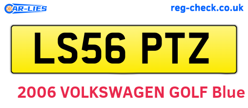 LS56PTZ are the vehicle registration plates.