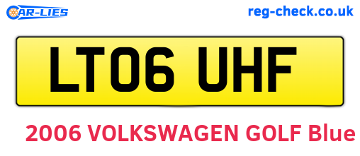 LT06UHF are the vehicle registration plates.