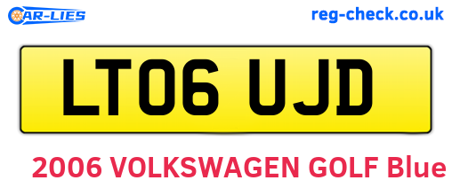 LT06UJD are the vehicle registration plates.