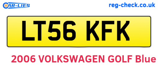LT56KFK are the vehicle registration plates.