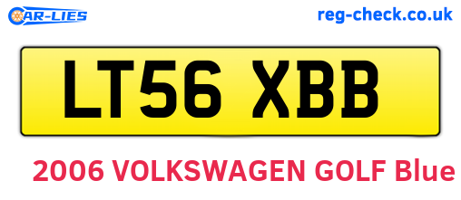 LT56XBB are the vehicle registration plates.