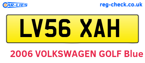 LV56XAH are the vehicle registration plates.