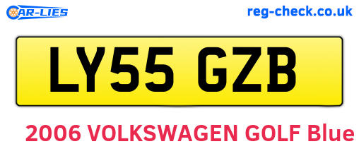 LY55GZB are the vehicle registration plates.