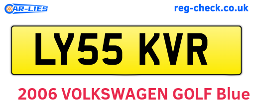 LY55KVR are the vehicle registration plates.