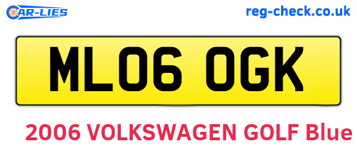 ML06OGK are the vehicle registration plates.