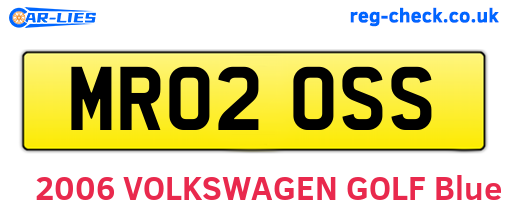 MR02OSS are the vehicle registration plates.