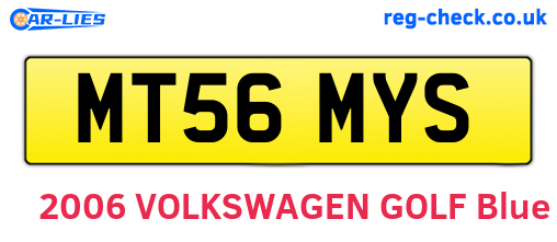 MT56MYS are the vehicle registration plates.